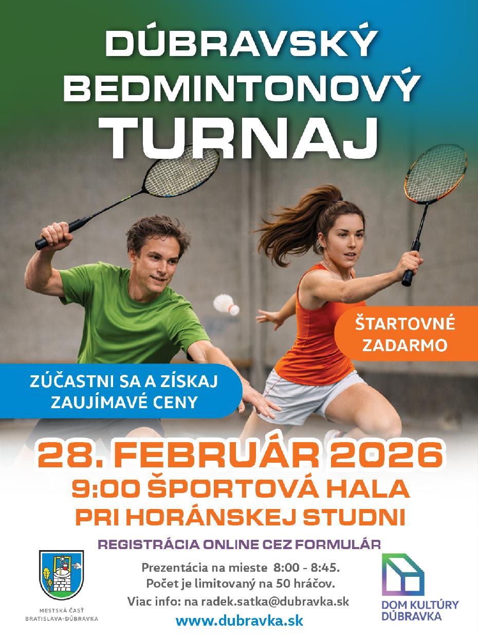 DÚBRAVSKÝ BEDMINTONOVÝ TURNAJ